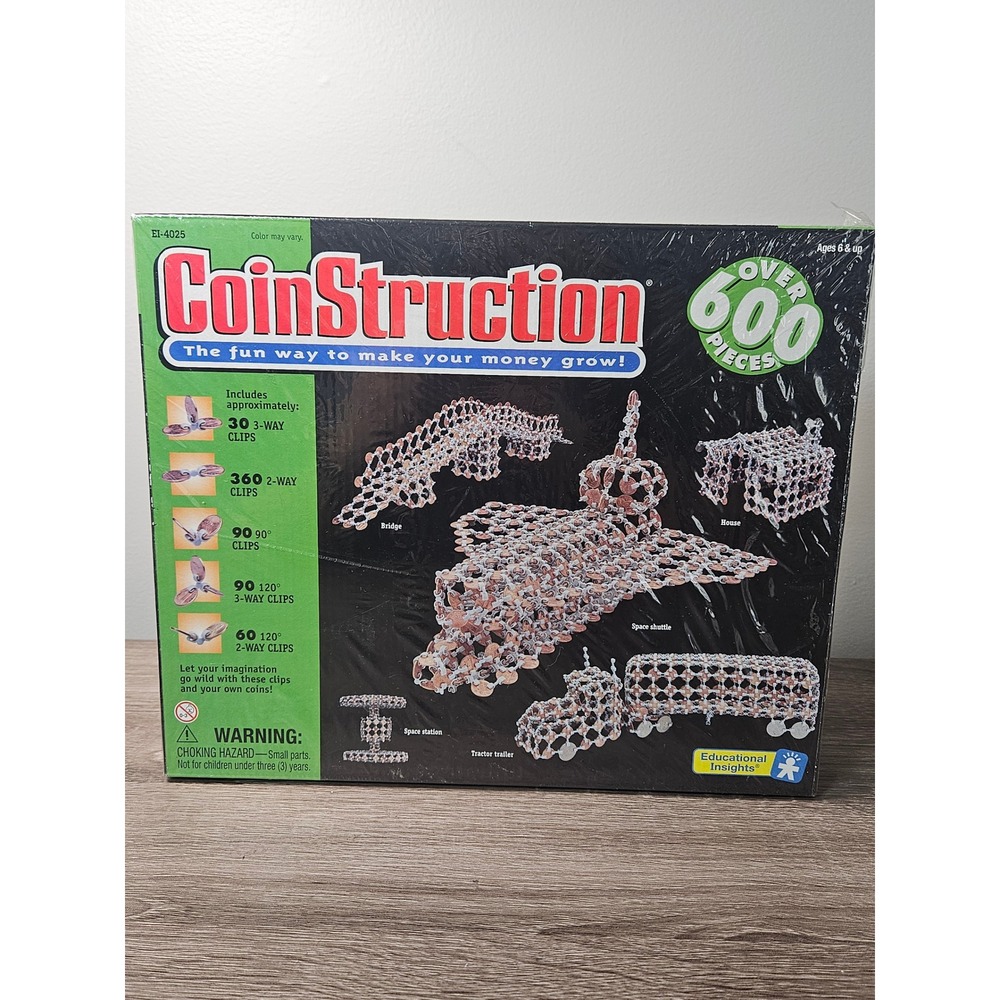 CoinStruction Coin Building Game Kit #EI-4025 Over 600 Pcs Ages 6+